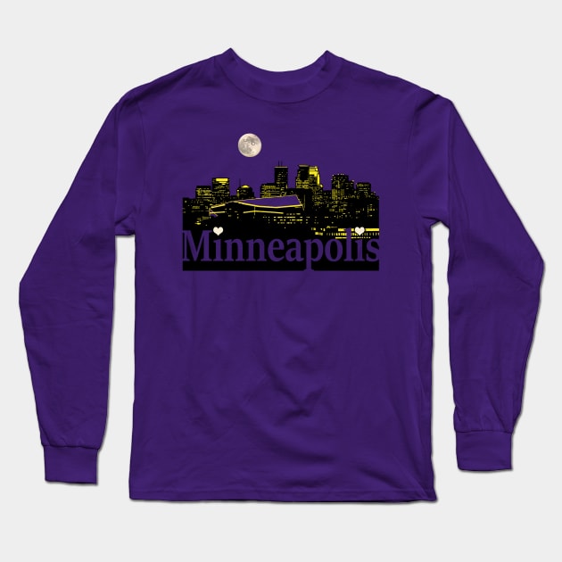 Minneapolis skyline Long Sleeve T-Shirt by BogusPunkin Studios 